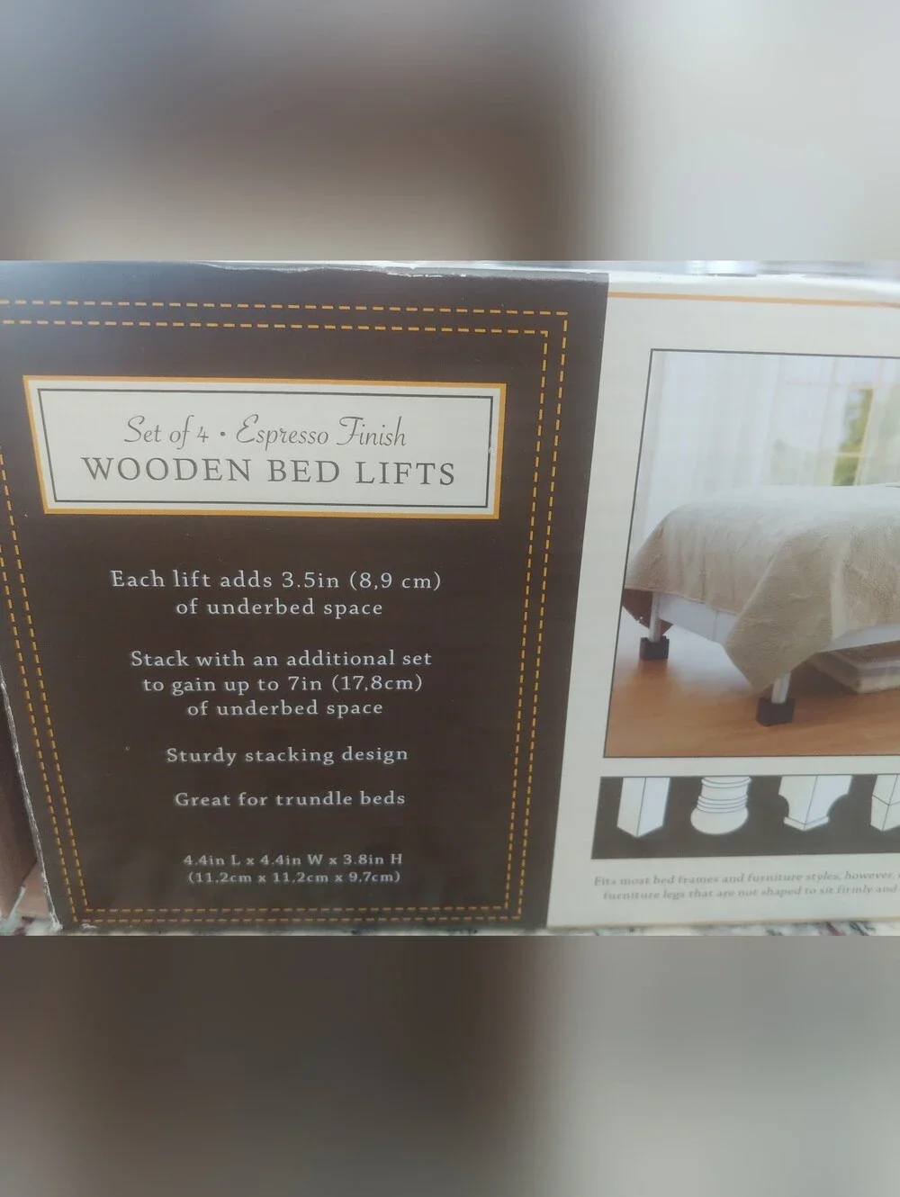 Bed Bath & Beyond Wood Lifters Set Of 4